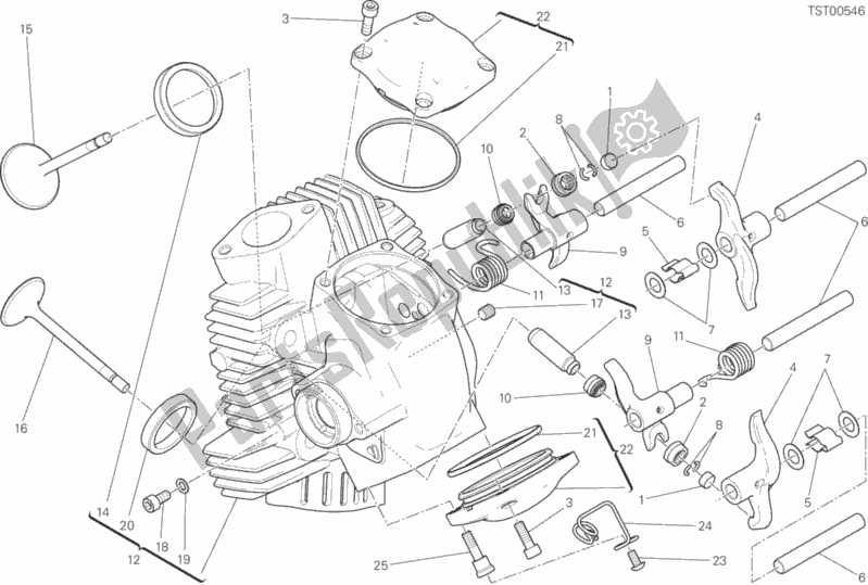 Todas las partes para Cabeza Horizontal de Ducati Scrambler Icon Thailand 803 2016